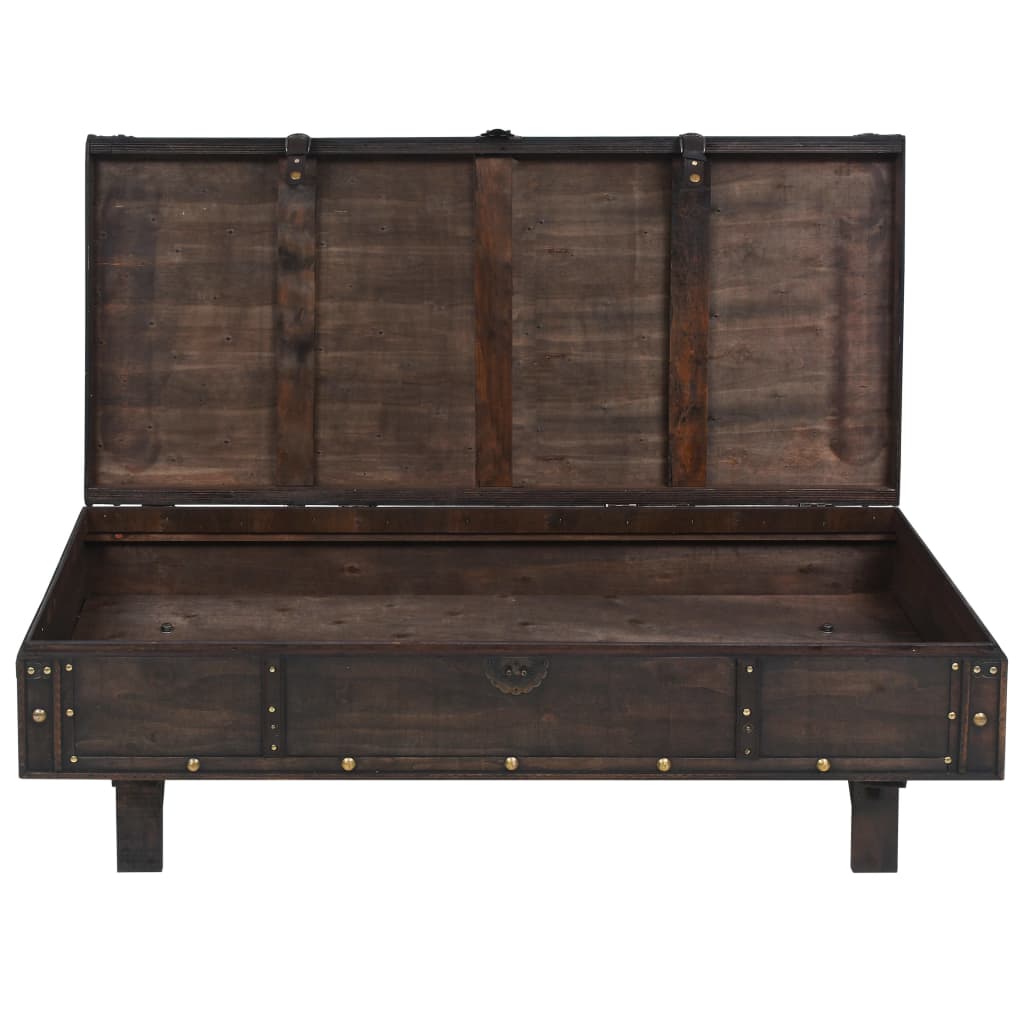 Table basse contreplaqué style vintage 120x55x35 cm - XIOS
