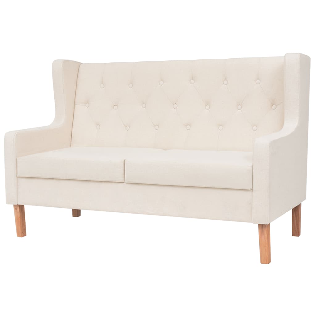 Ensemble de canapés 2 pcs tissu blanc crème - XIOS