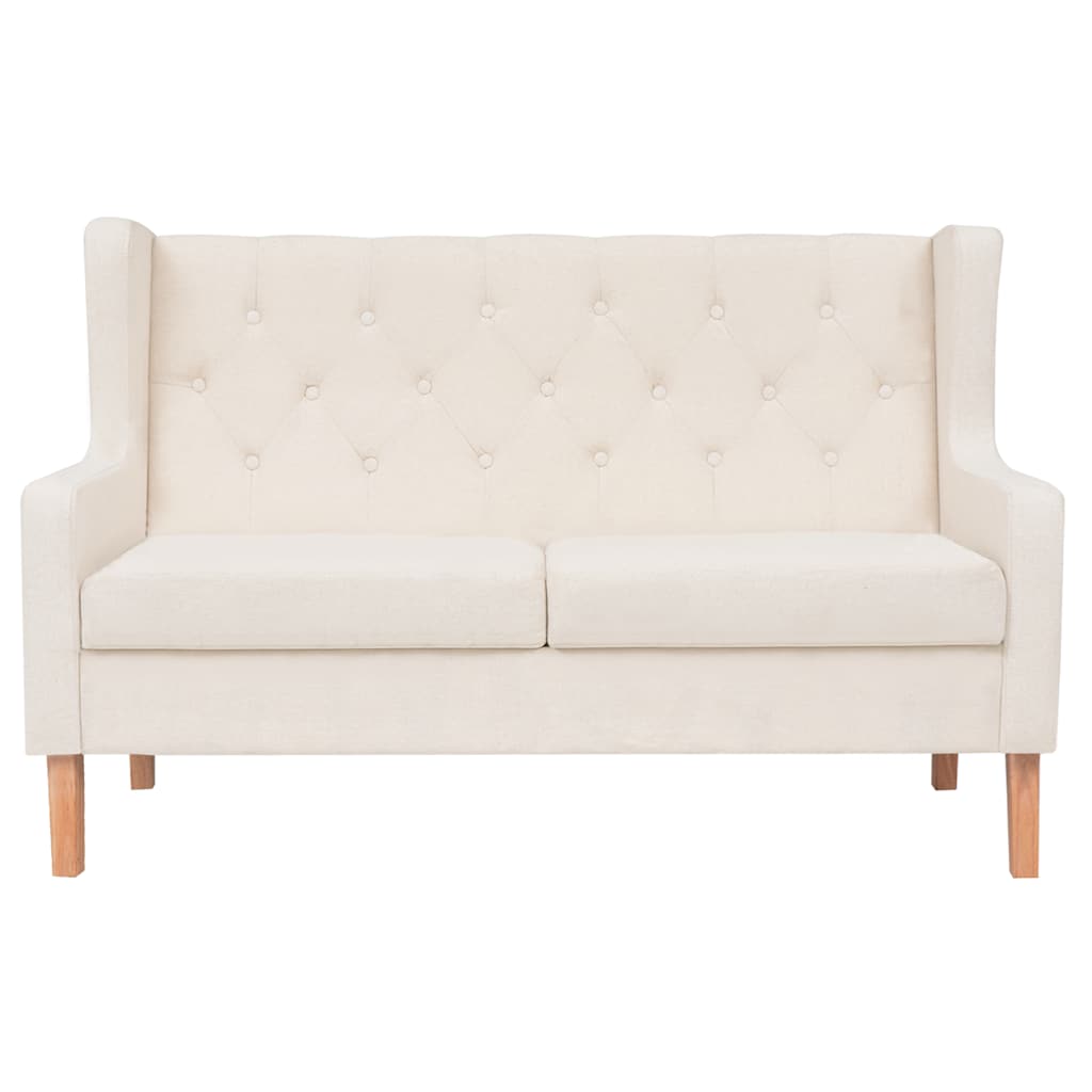 Ensemble de canapés 2 pcs tissu blanc crème - XIOS