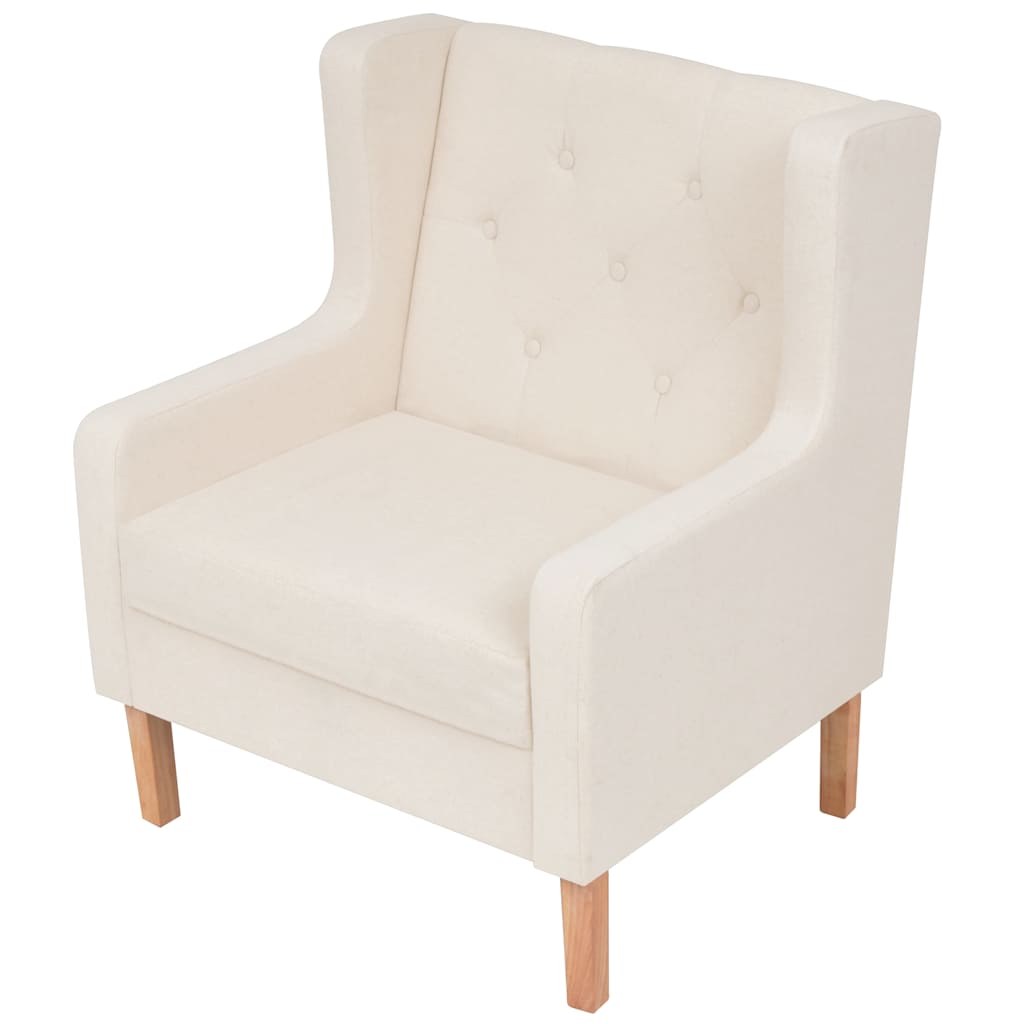 Ensemble de canapés 2 pcs tissu blanc crème - XIOS