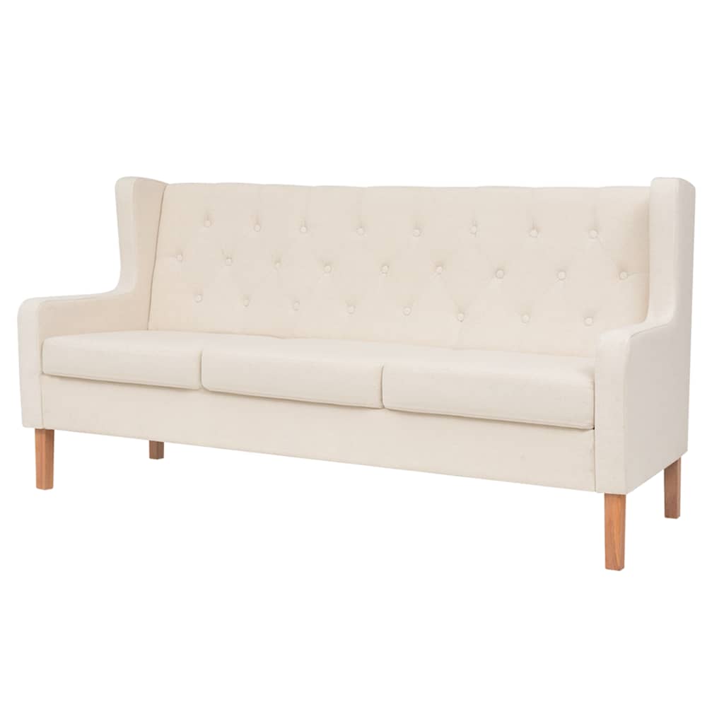 Ensemble de canapés 2 pcs tissu blanc crème - XIOS