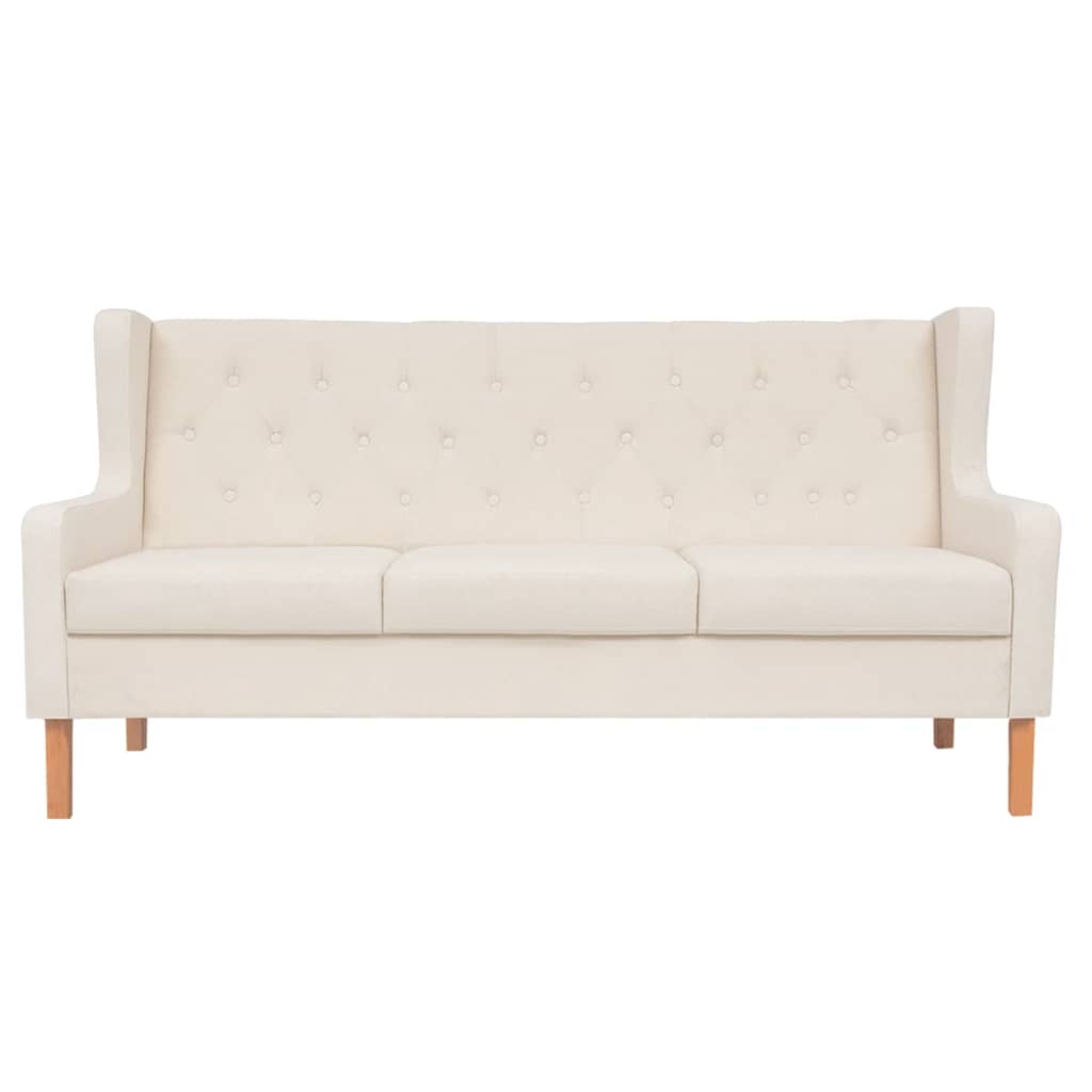 Ensemble de canapés 2 pcs tissu blanc crème - XIOS