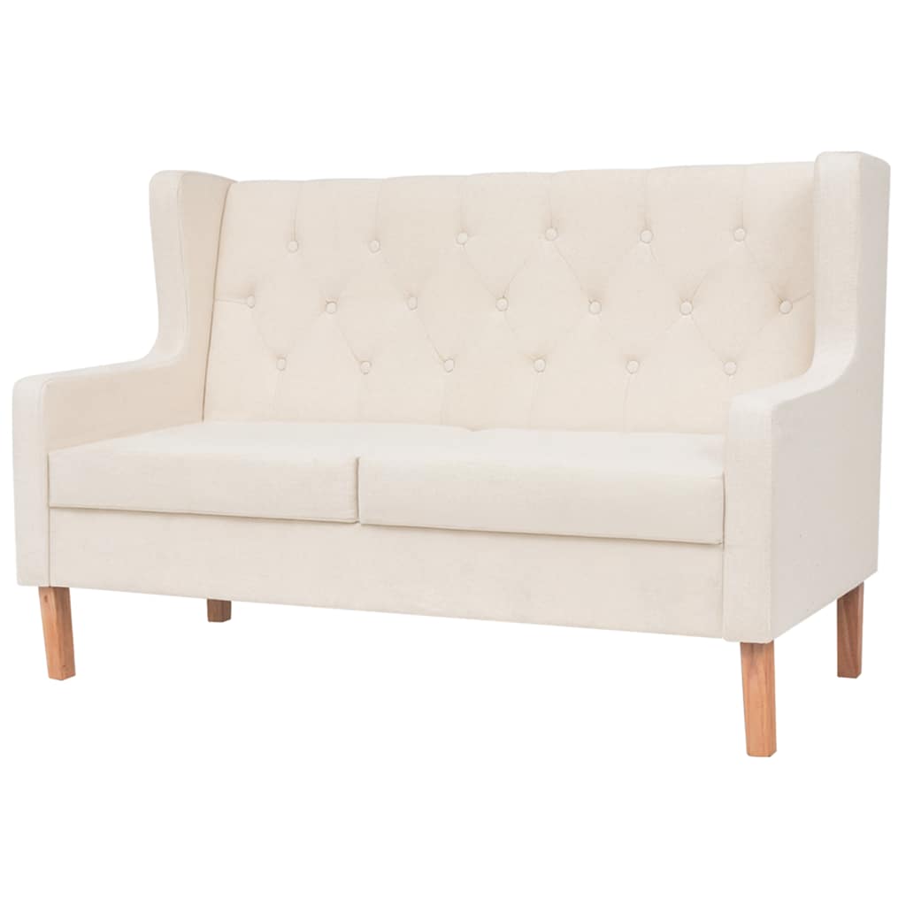 Ensemble de canapés 2 pcs tissu blanc crème - XIOS