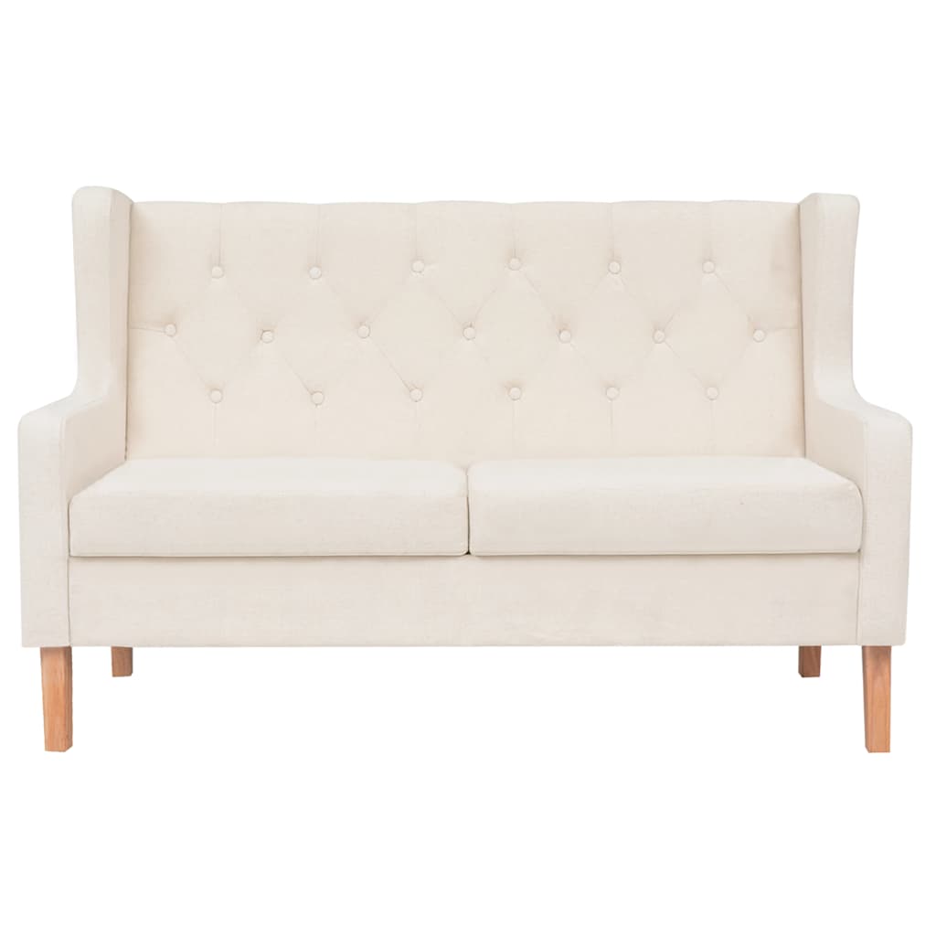 Ensemble de canapés 2 pcs tissu blanc crème - XIOS