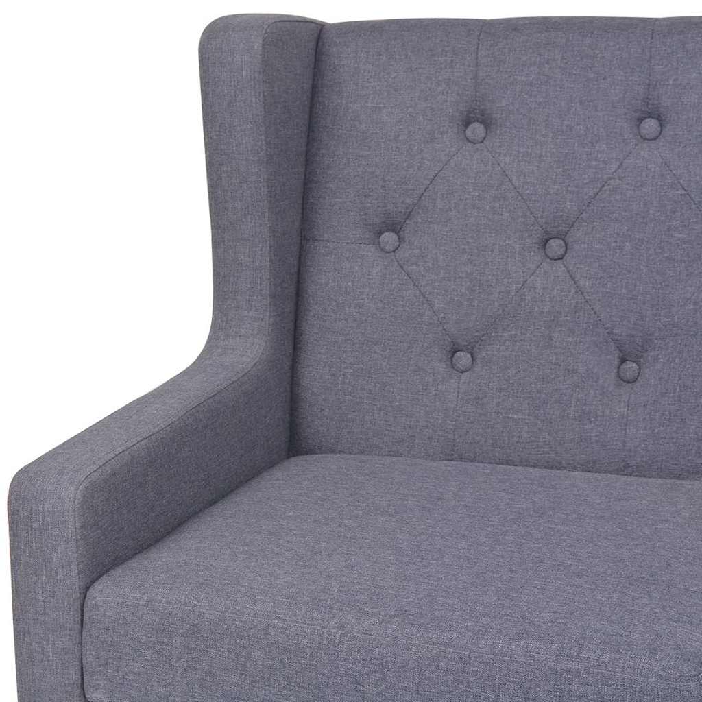 Ensemble de canapés 2 pcs tissu gris - XIOS