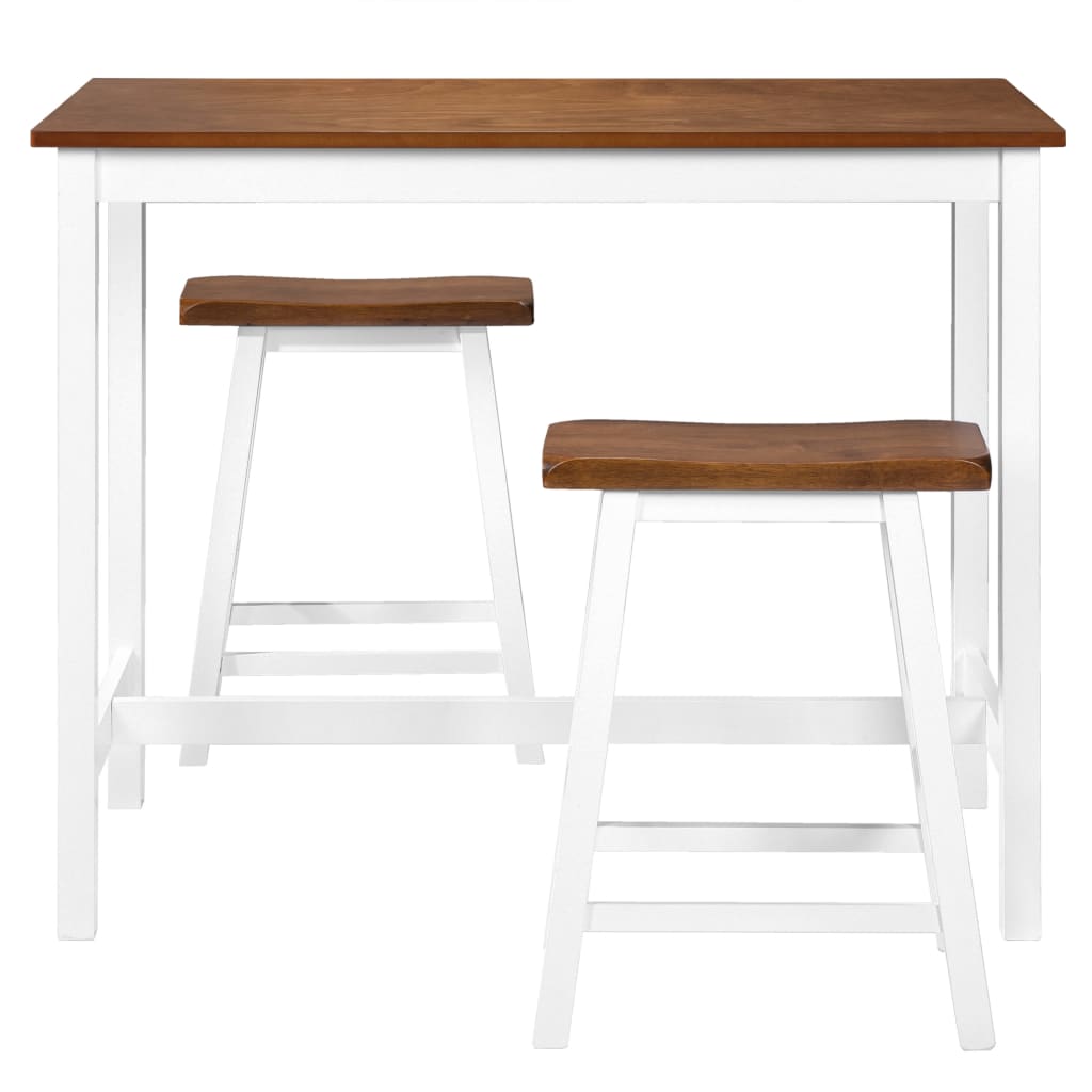 Table de bar et tabouret 3 pcs Bois massif - XIOS