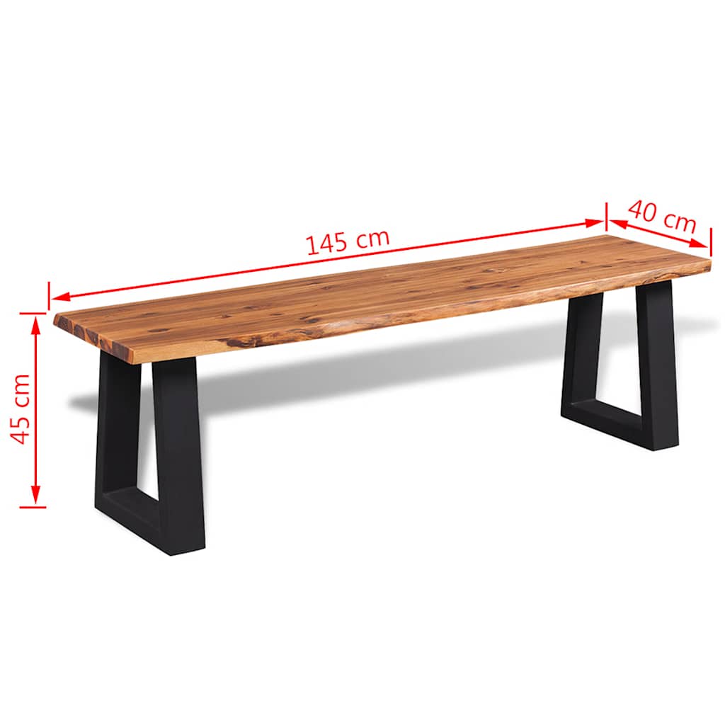 Banc en bois d'acacia massif 145 cm - XIOS