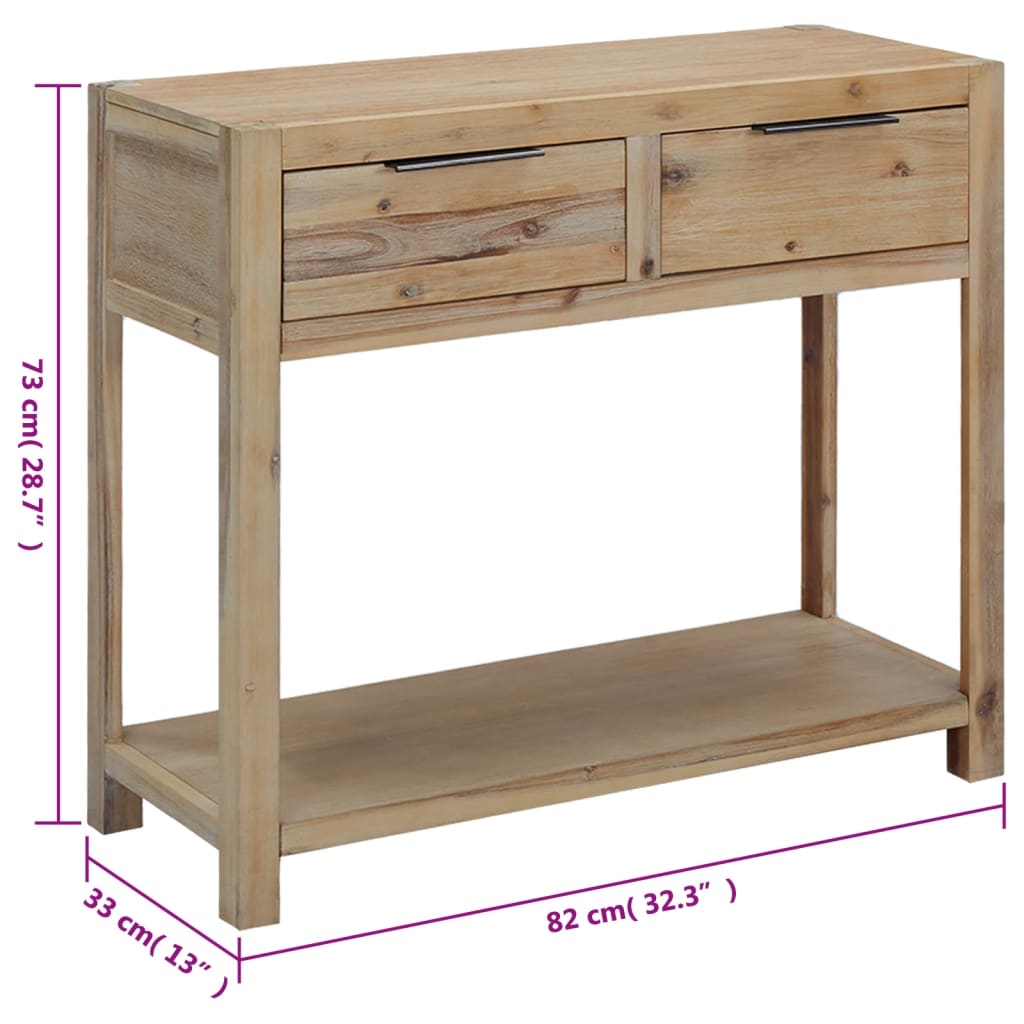 Table console 82x33x73 cm Bois d'acacia massif - XIOS