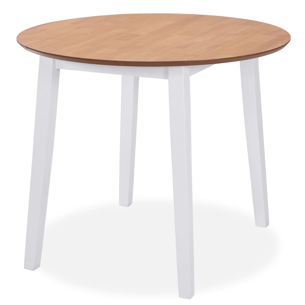 Ensemble de salle à manger 3 pcs MDF et hévéa Blanc - XIOS