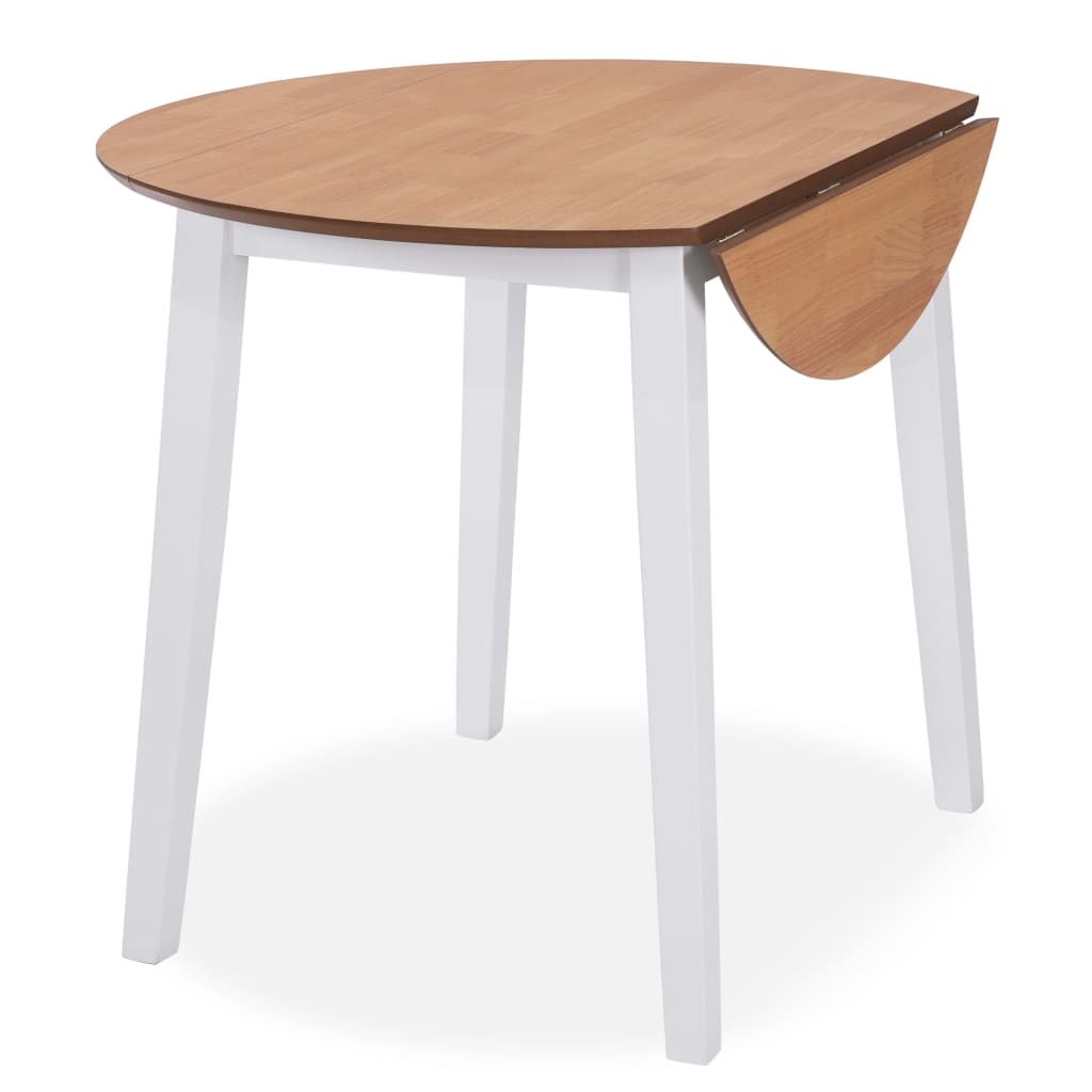 Ensemble de salle à manger 3 pcs MDF et hévéa Blanc - XIOS