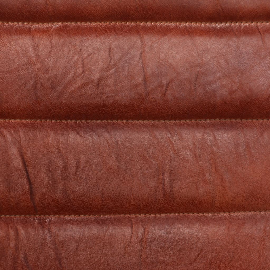 Chaises à manger lot de 2 marron cuir véritable - XIOS