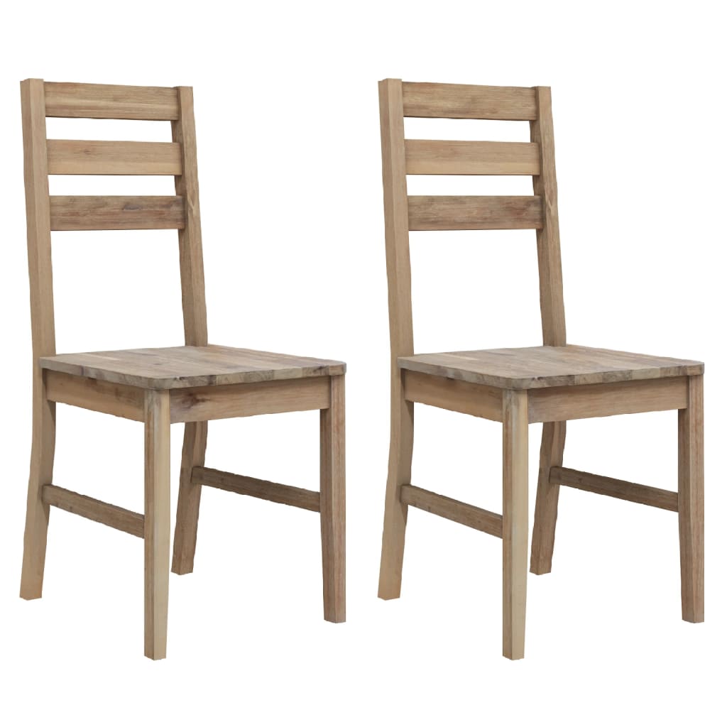 Chaises à manger lot de 2 bois d'acacia solide - XIOS