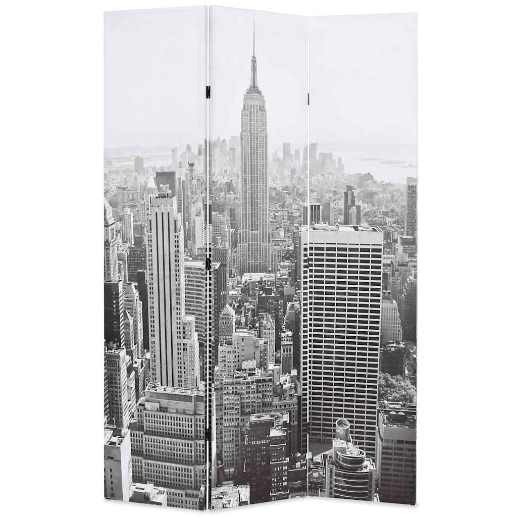 Cloison de séparation pliable 120x170 cm New York Noir et blanc - XIOS