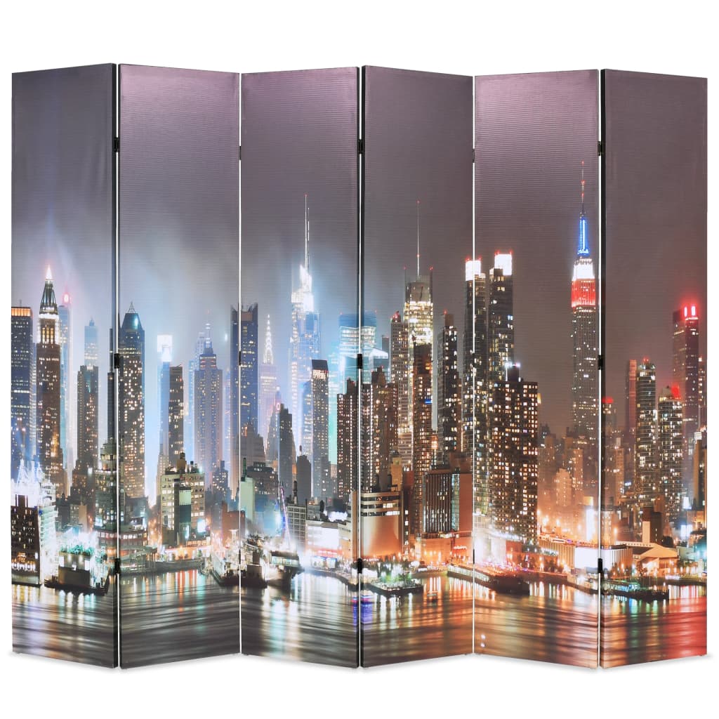 Cloison de séparation pliable 228 x 170 cm New York la nuit - XIOS