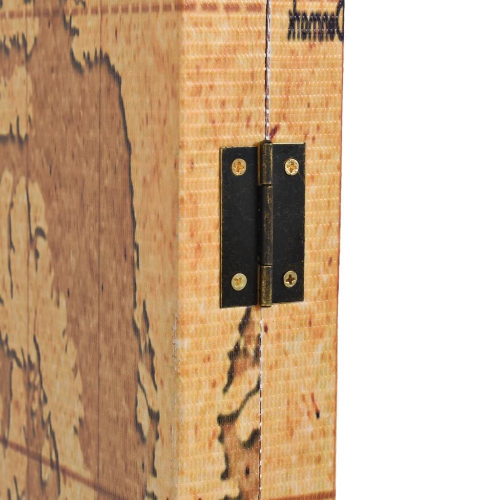Cloison de séparation pliable 160 x 170 cm Carte du monde Jaune - XIOS