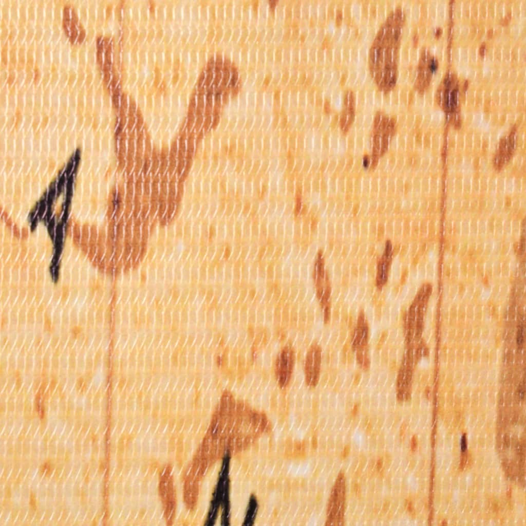 Cloison de séparation pliable 228 x 170 cm Carte du monde Jaune - XIOS