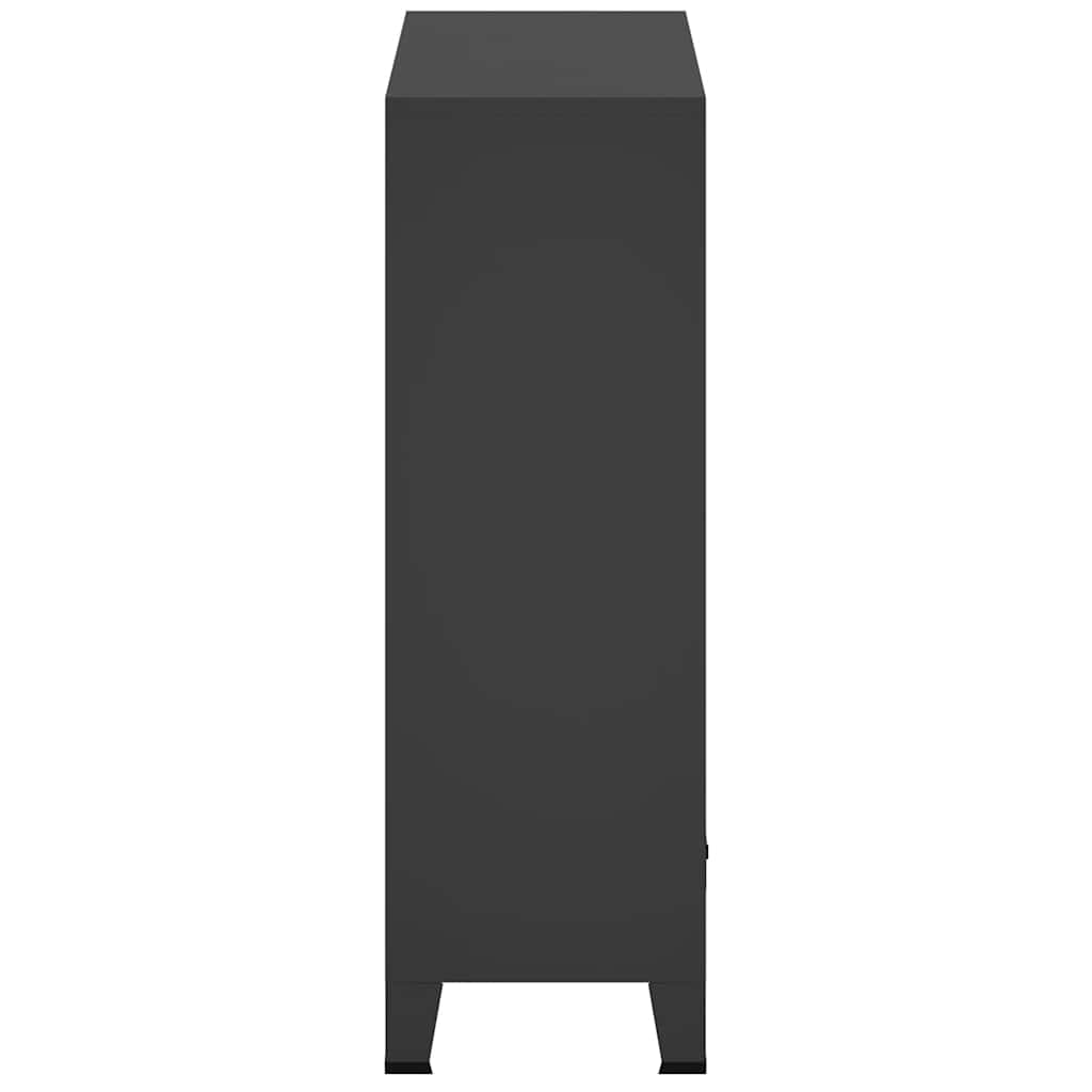Garde-robe métal de style industriel 67x35x107 cm noir - XIOS