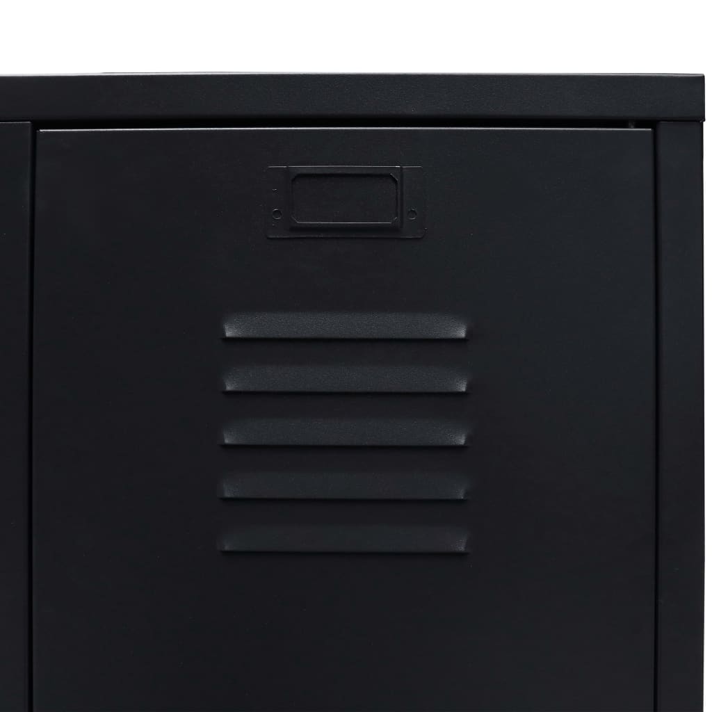 Garde-robe métal de style industriel 67x35x107 cm noir - XIOS