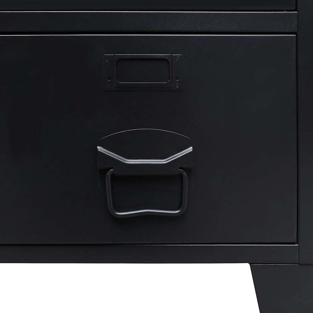 Garde-robe métal de style industriel 67x35x107 cm noir - XIOS
