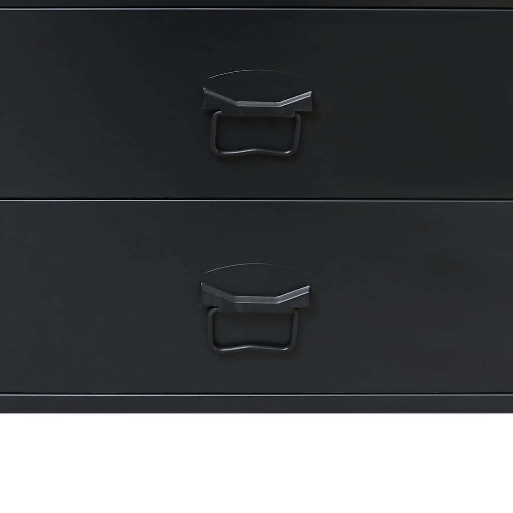 Commode à tiroirs Métal Style Industriel 78x40x93 cm Noir - XIOS