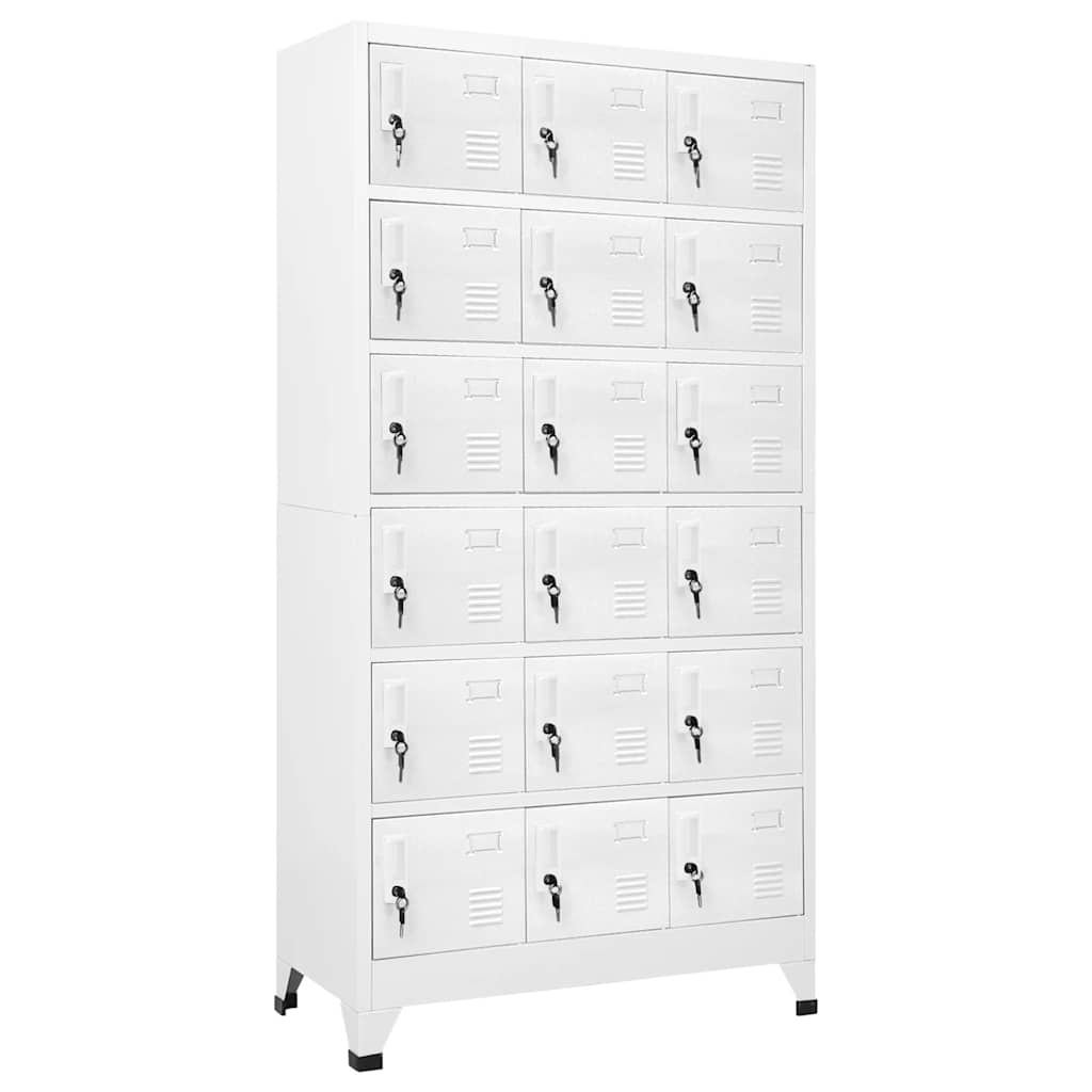 Armoire à casier avec 18 compartiments Métal 90x40x180 cm - XIOS