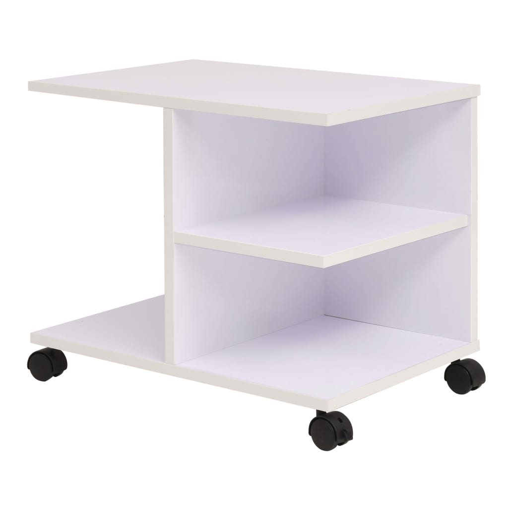 Étagère à roulettes 50x35x42 cm Blanc - XIOS