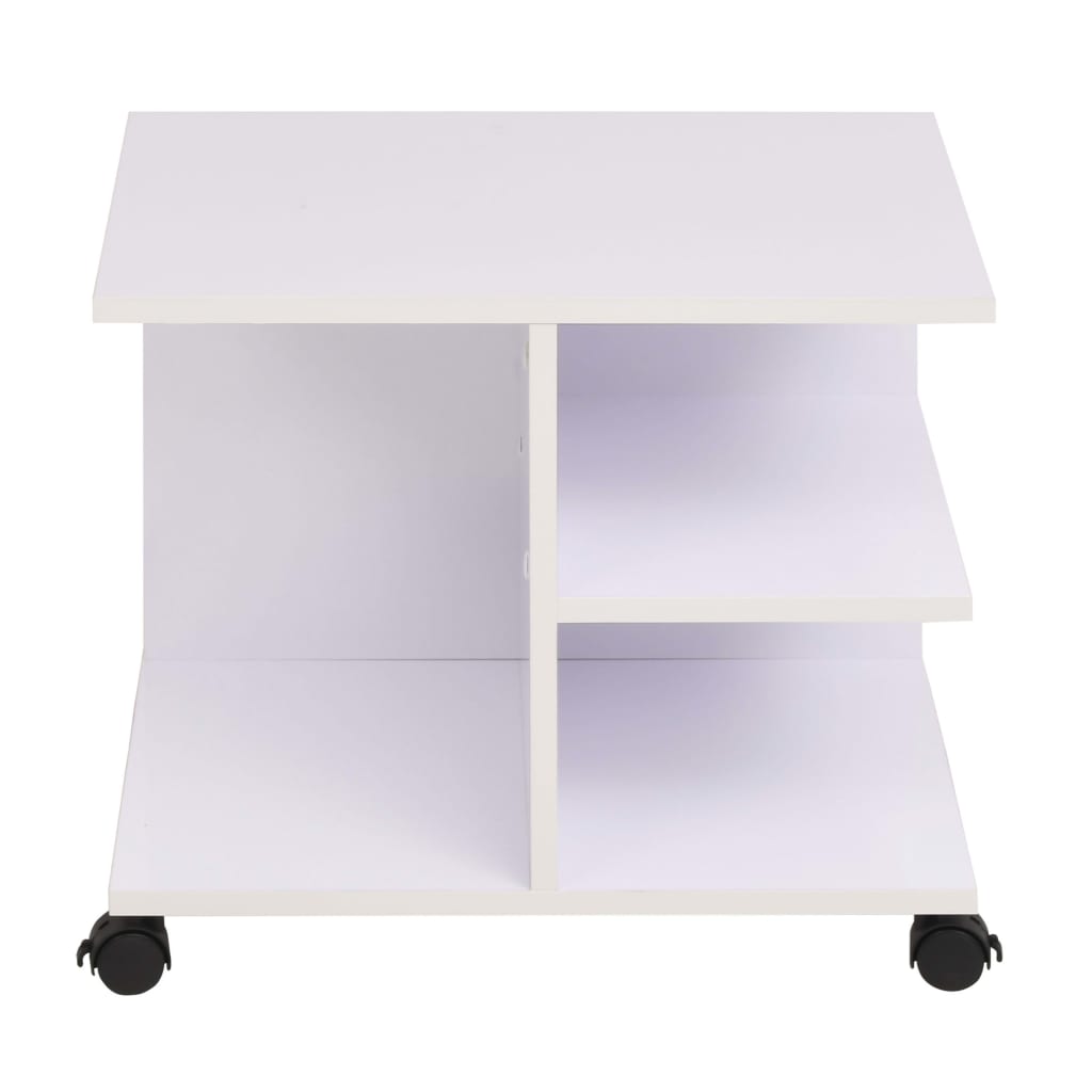 Étagère à roulettes 50x35x42 cm Blanc - XIOS