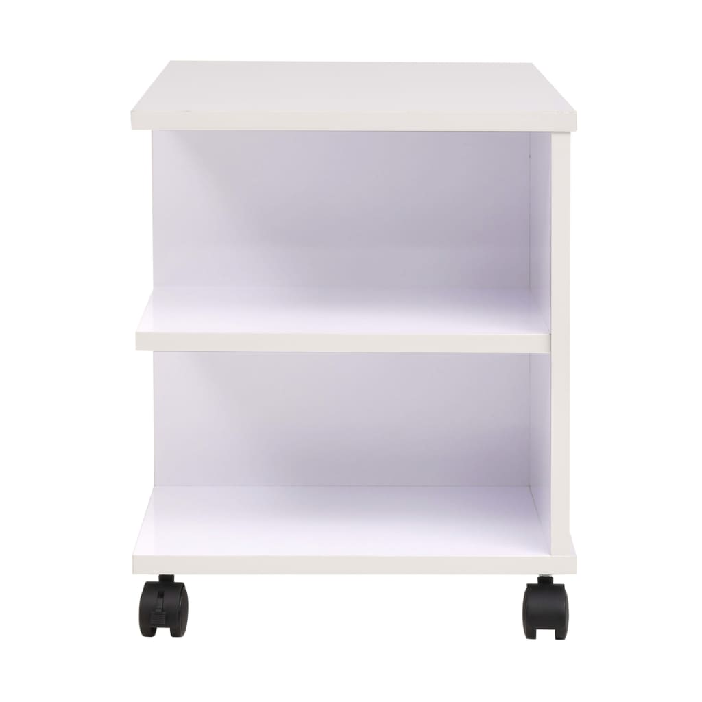 Étagère à roulettes 50x35x42 cm Blanc - XIOS