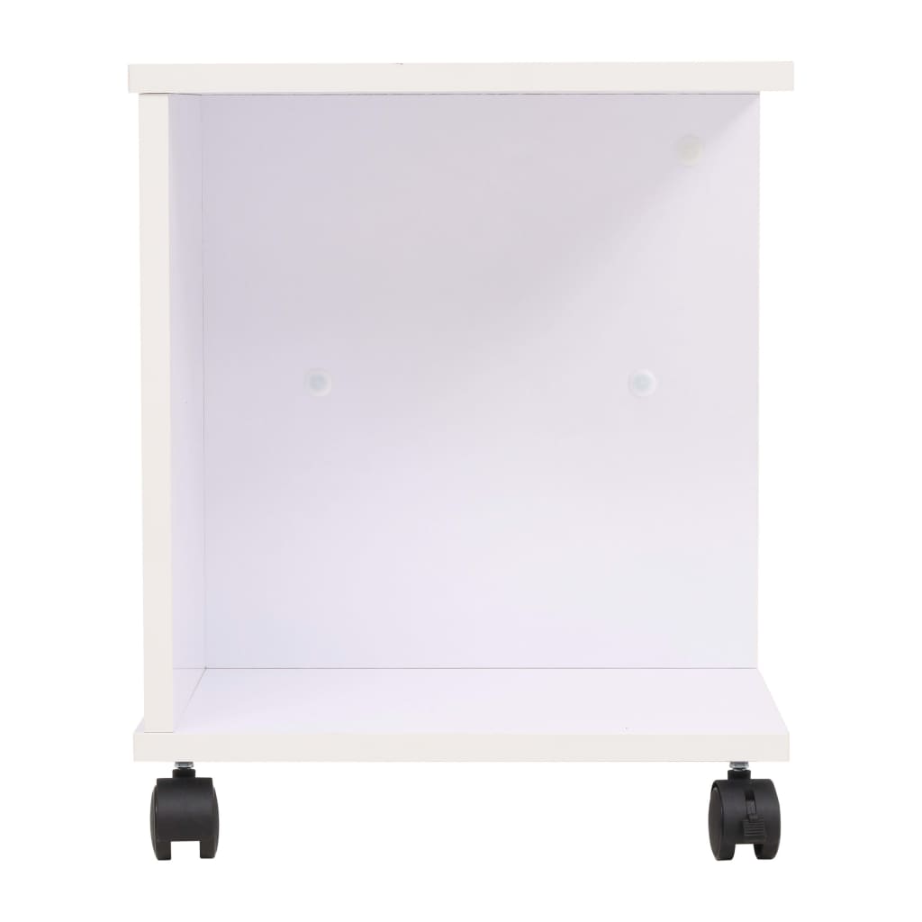 Étagère à roulettes 50x35x42 cm Blanc - XIOS