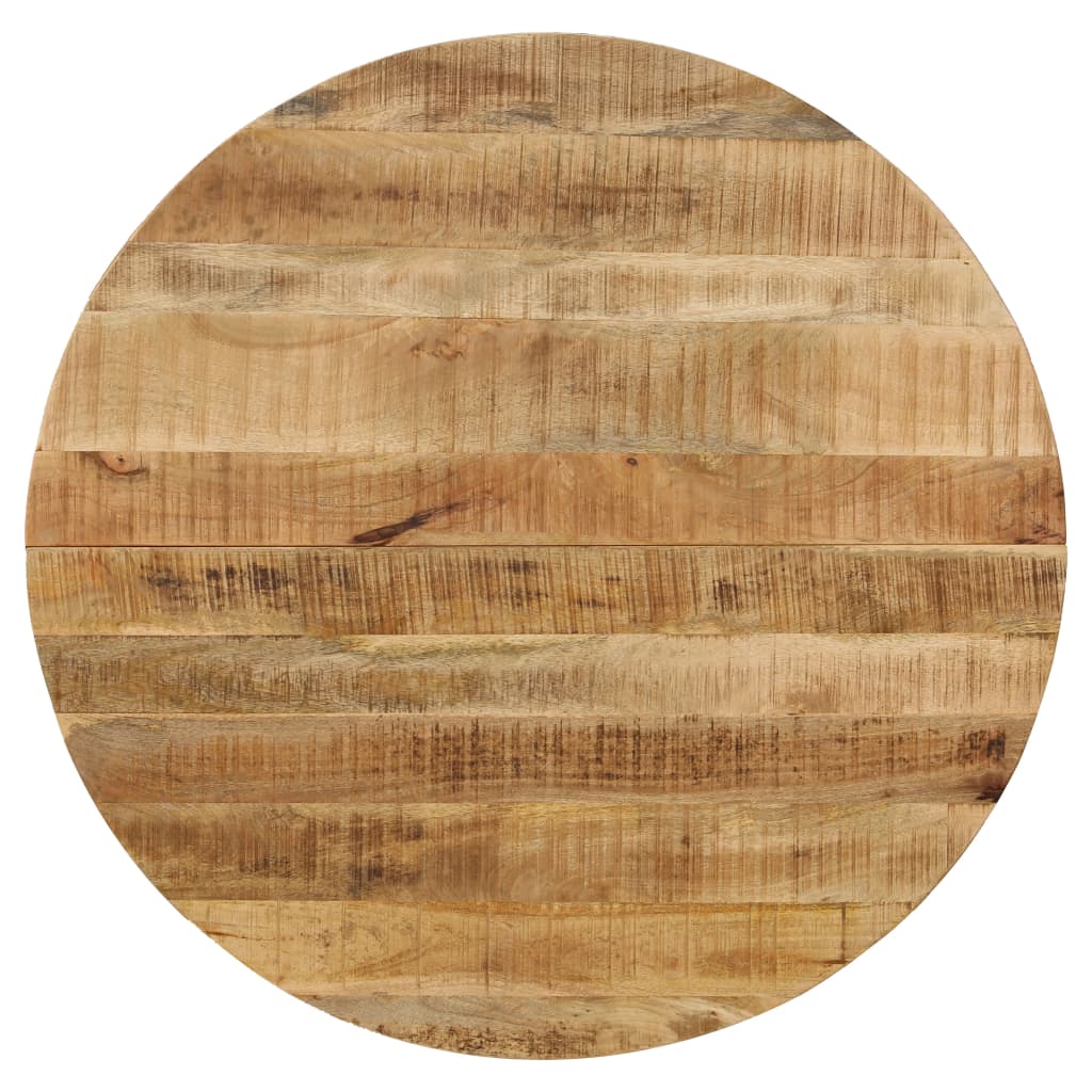 Table à manger Bois de manguier brut massif et acier 120x77 cm - XIOS