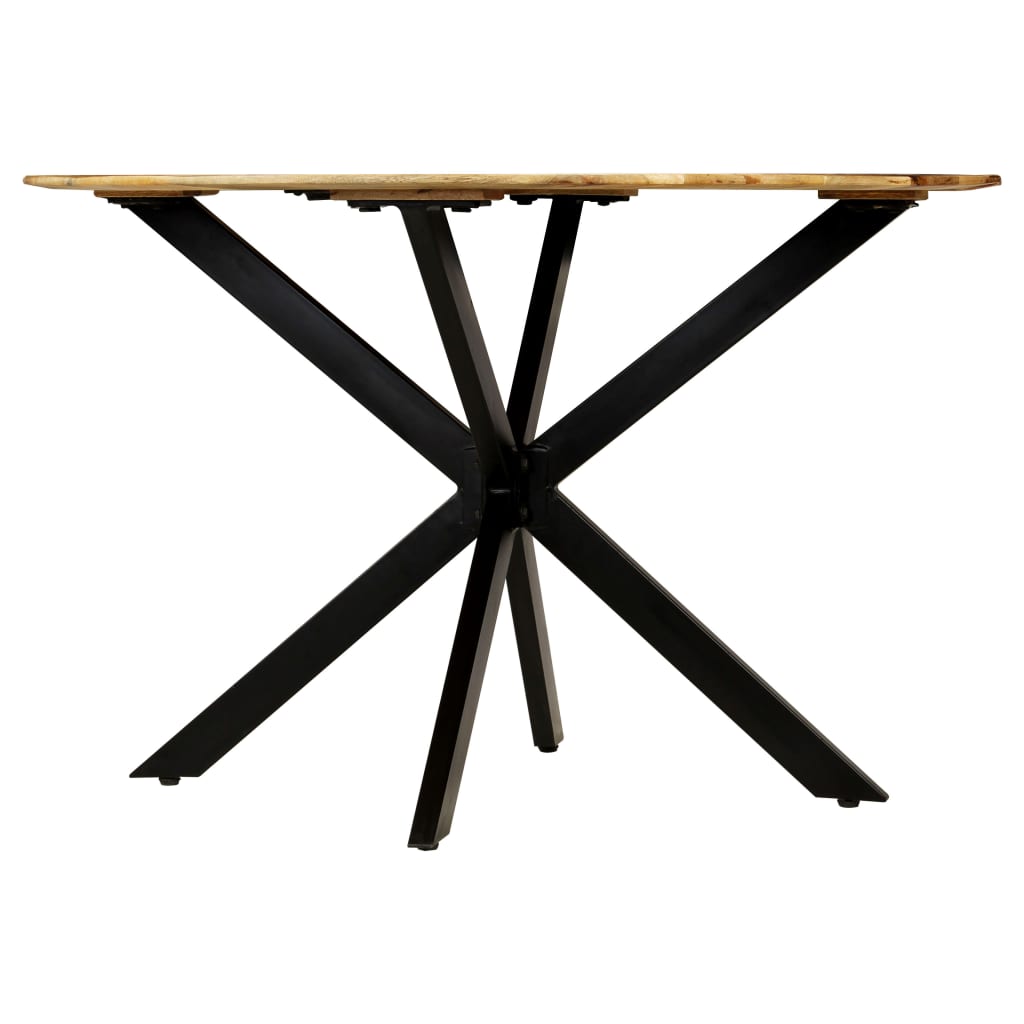 Table à manger Bois de manguier brut massif et acier 120x77 cm - XIOS