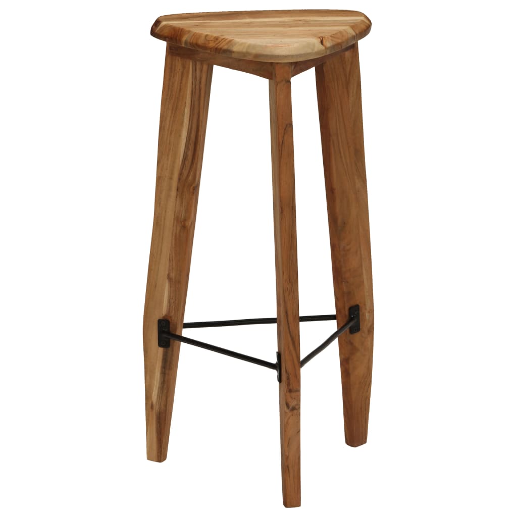 Tabourets de bar lot de 2 bois d'acacia massif - XIOS