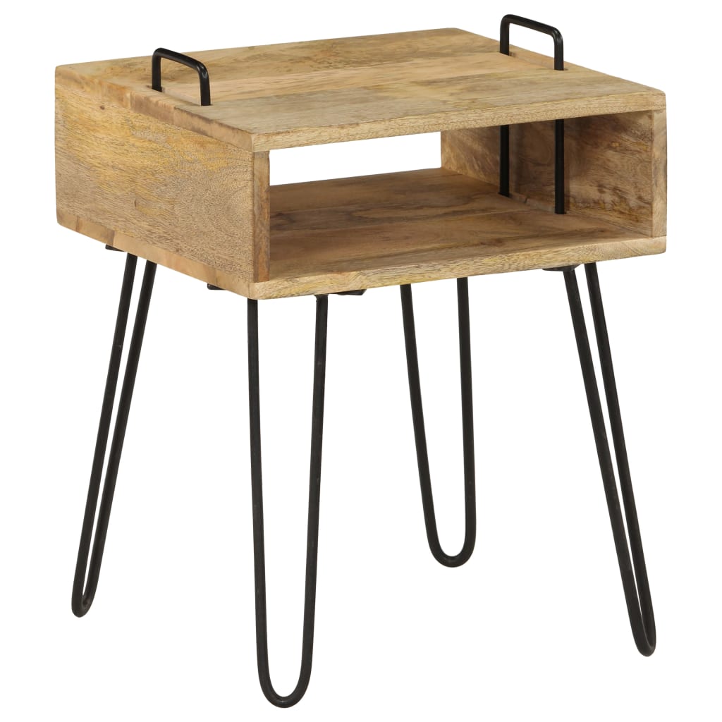 Table de chevet Bois de manguier massif 40 x 34 x 47 cm - XIOS