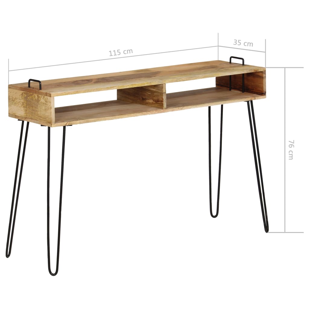 Table console Bois de manguier massif 115 x 35 x 76 cm - XIOS
