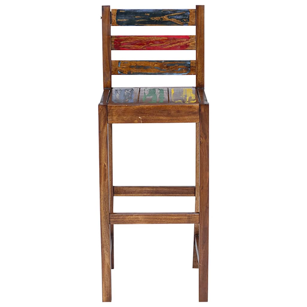 Tabourets de bar lot de 2 bois massif de récupération - XIOS