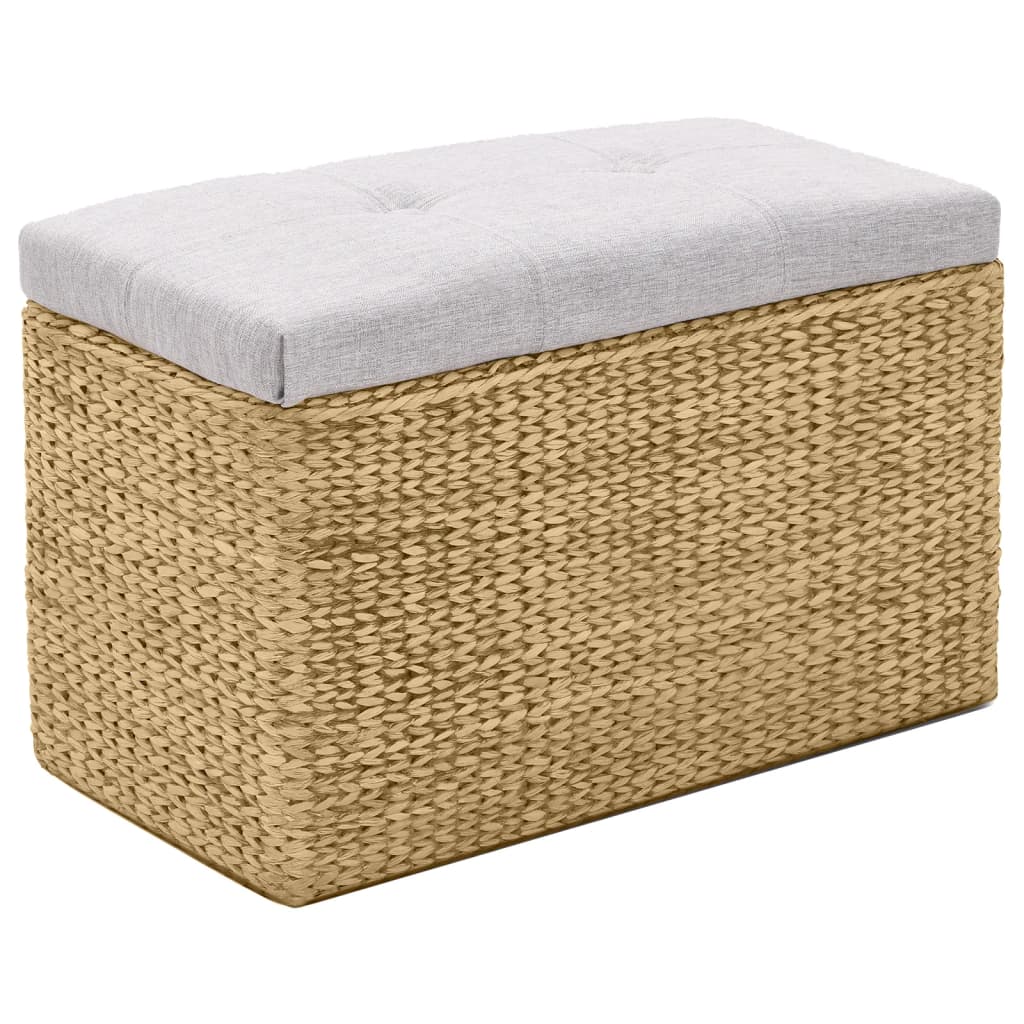Banc avec 2 poufs Jacinthe d'eau Gris - XIOS