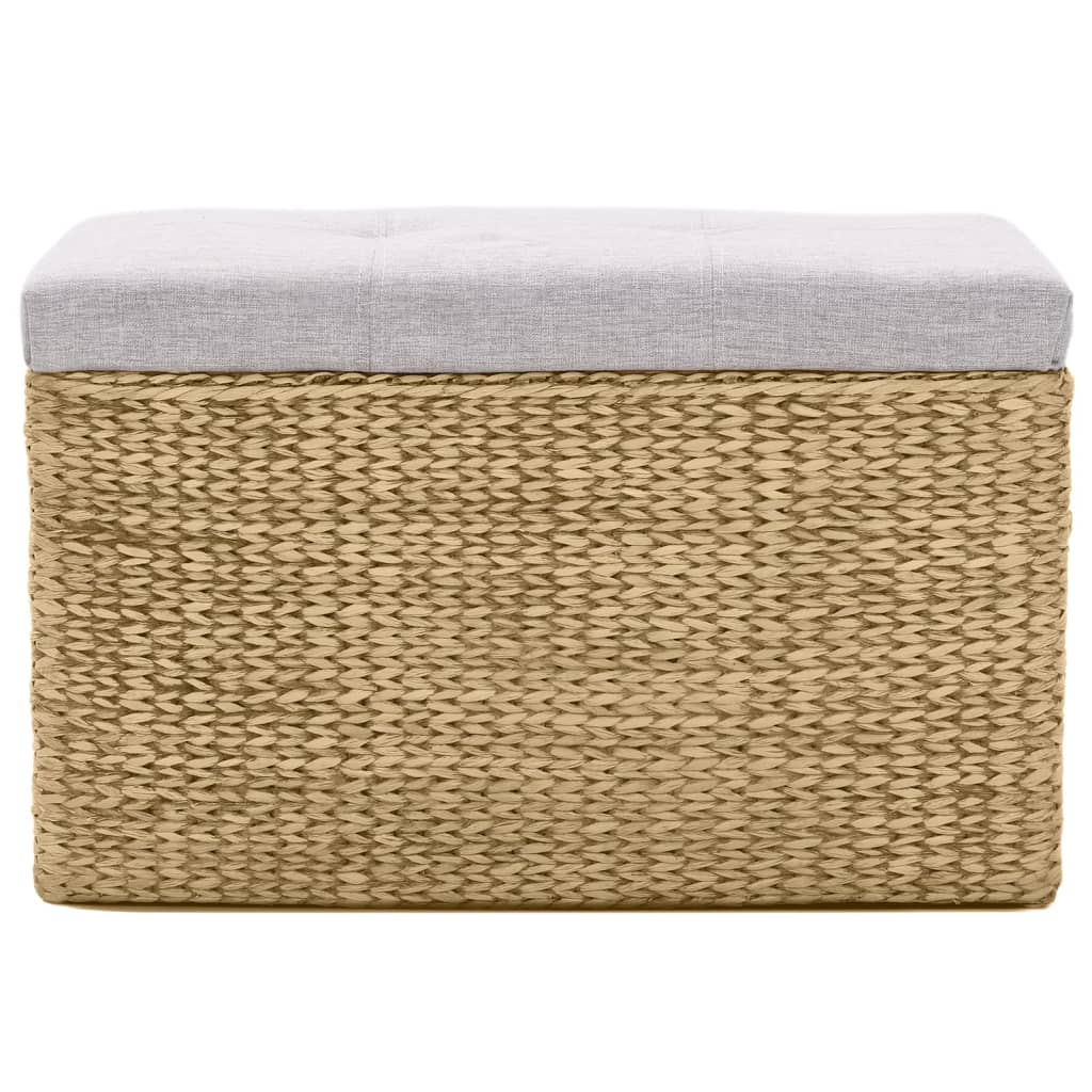Banc avec 2 poufs Jacinthe d'eau Gris - XIOS