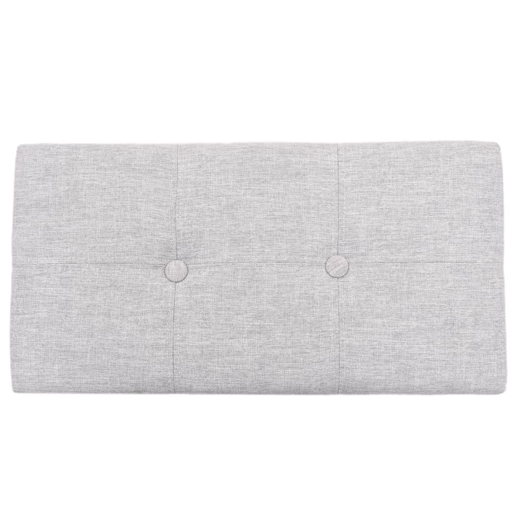 Banc avec 2 poufs Jacinthe d'eau Gris - XIOS