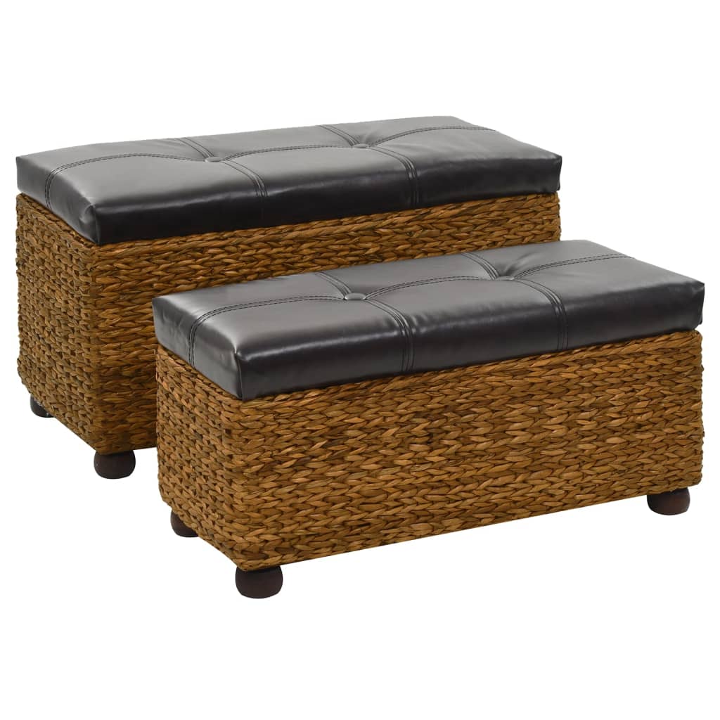 Ensemble de banc lot de 2 Jacinthe d'eau Marron - XIOS