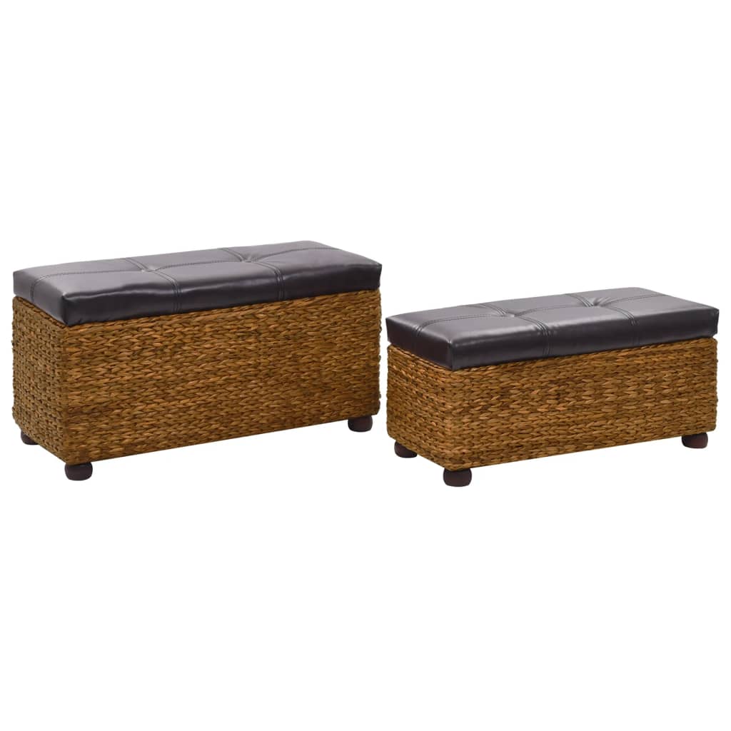 Ensemble de banc lot de 2 Jacinthe d'eau Marron - XIOS