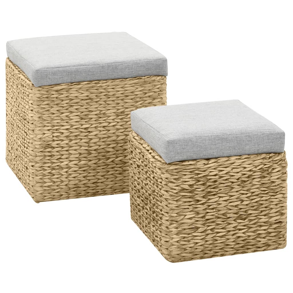 Repose-pied lot de 2 Jacinthe d'eau Gris - XIOS