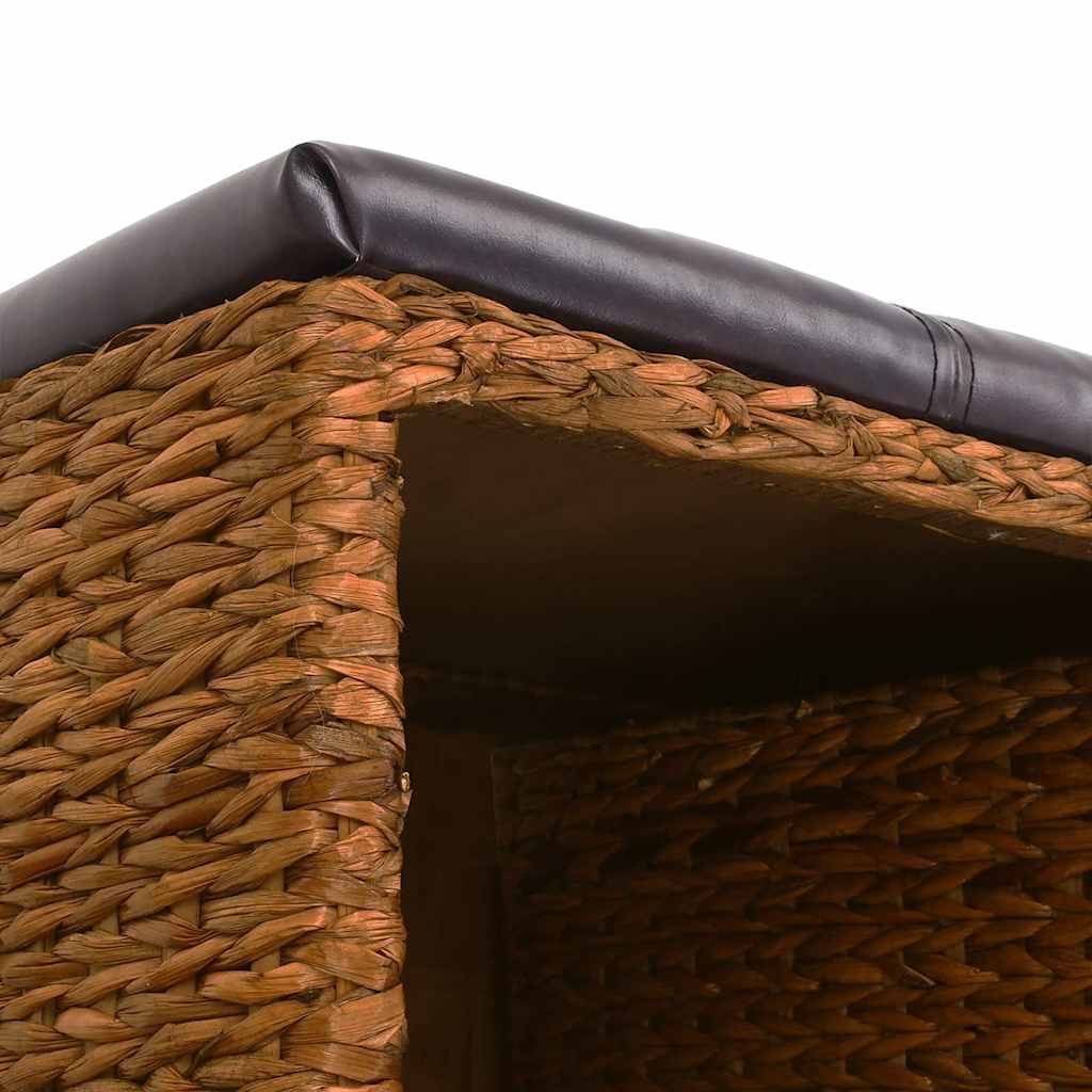 Banc avec 2 paniers Jacinthe d'eau 71 x 40 x 42 cm Marron - XIOS