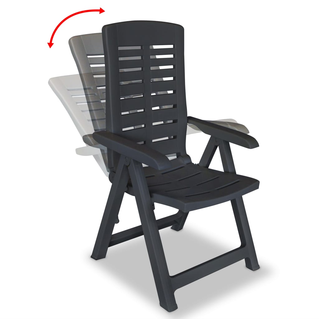 Ensemble de bistro 3 pcs Plastique Anthracite