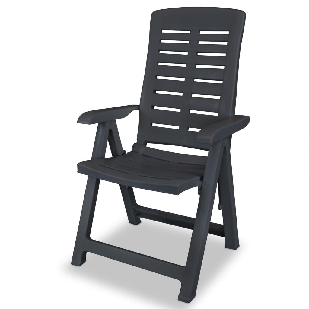 Ensemble de bistro 3 pcs Plastique Anthracite