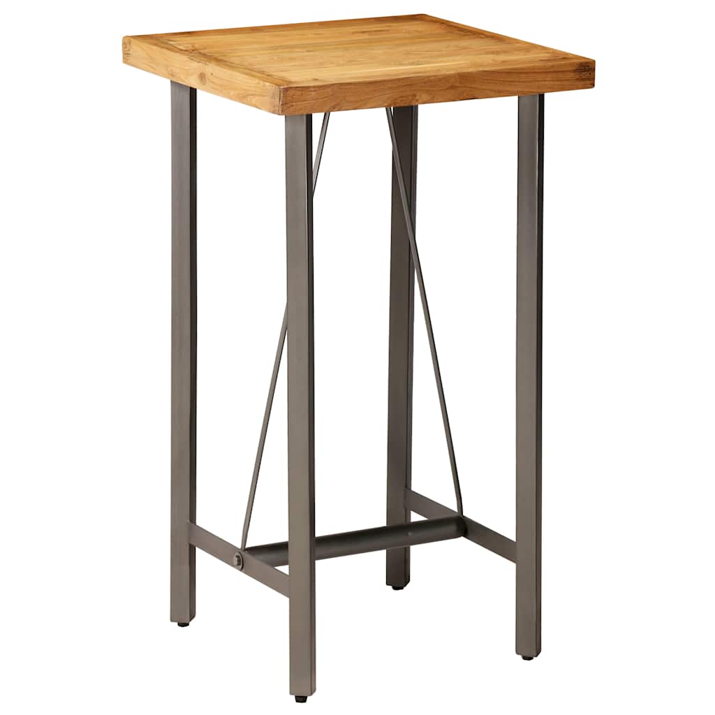 Table de bar Teck recyclé massif 60x60x107 cm - XIOS