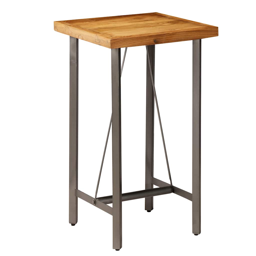 Table de bar Teck recyclé massif 60x60x107 cm - XIOS