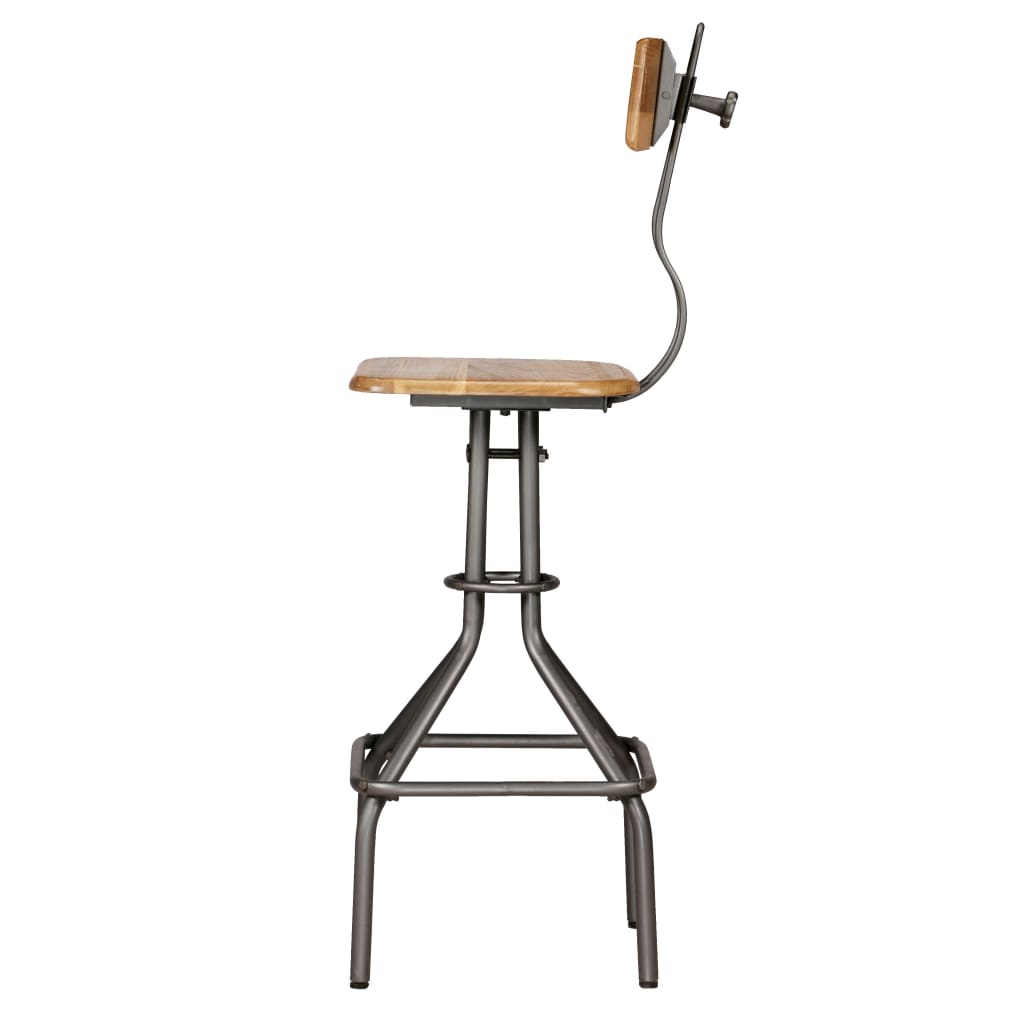 Chaises de bar lot de 2 teck massif de récupération - XIOS