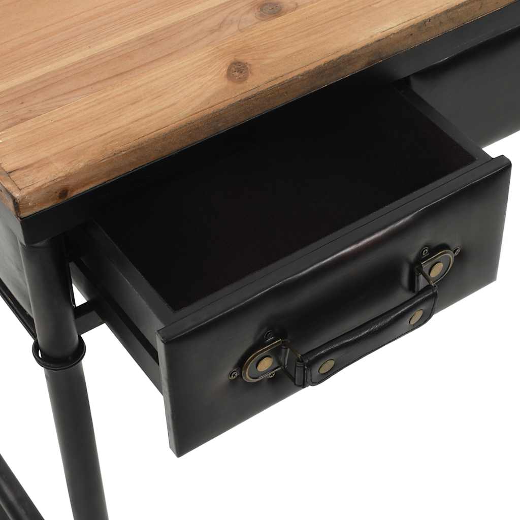 Table console MDF et bois de sapin 100 x 33,5 x 80 cm - XIOS