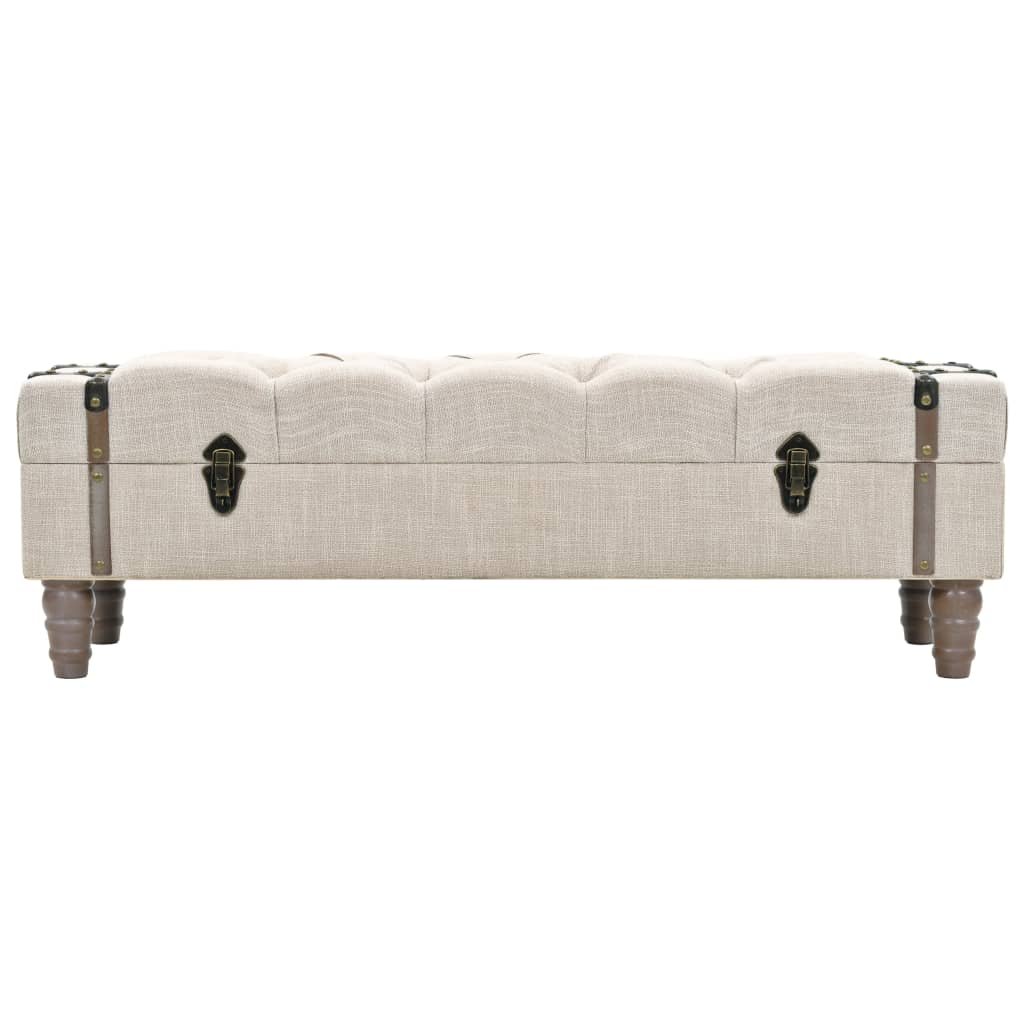 Banc de rangement Bois massif et acier 111x34x37 cm - XIOS