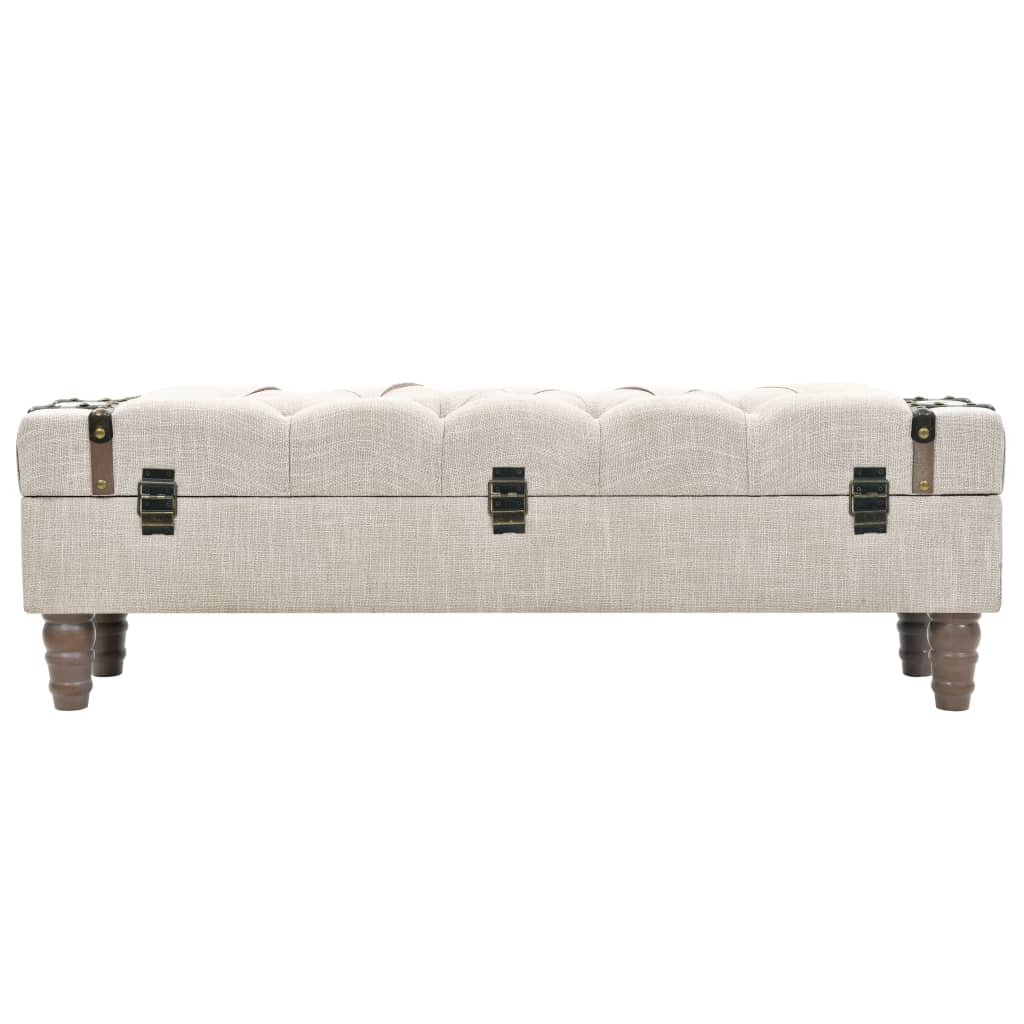 Banc de rangement Bois massif et acier 111x34x37 cm - XIOS